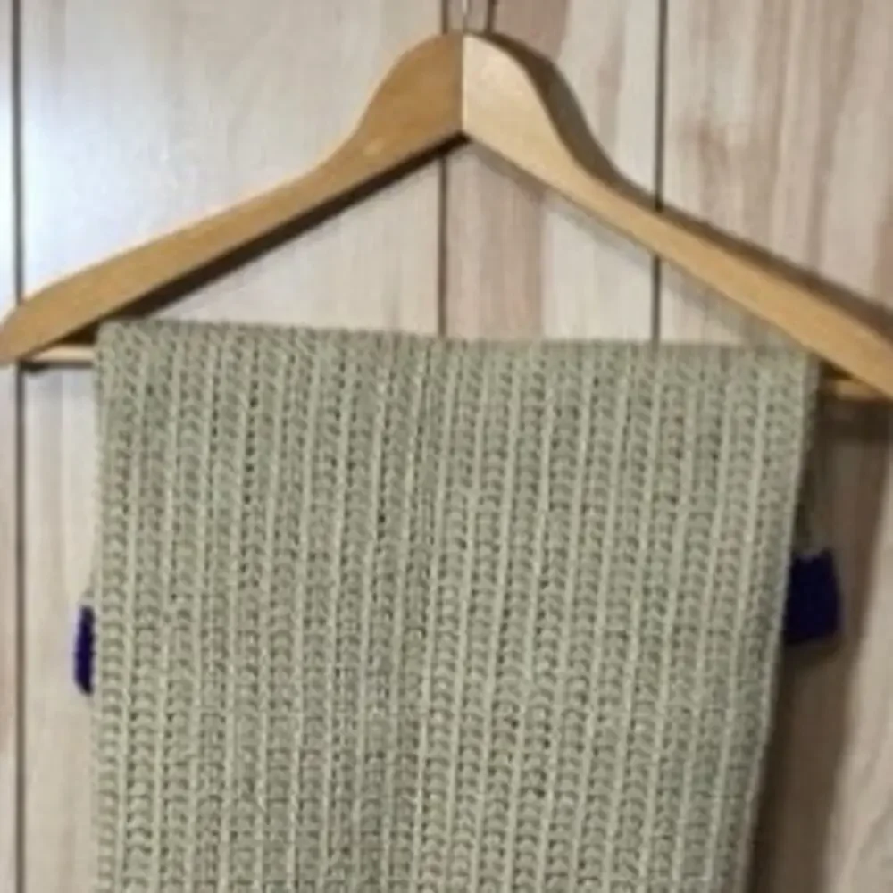 NWT Tan Purple Handmade Crocheted Baby Blanket by Dawny